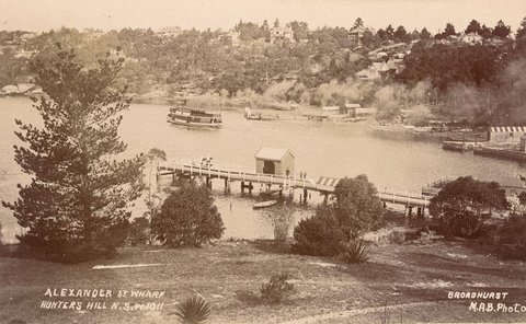 Alexander St Wharf Hunters Hill NSW, 1900–27