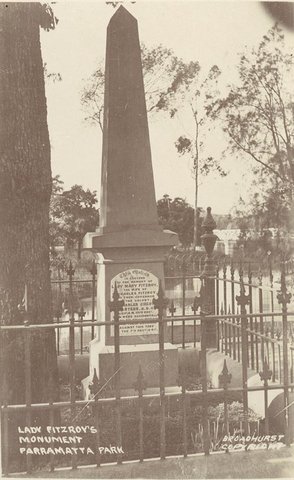 Lady Fitzroys Monument Parramatta Park, 1900–27