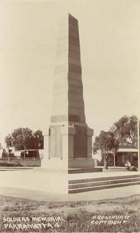 Soldiers Memorial Parramatta, 1900–27