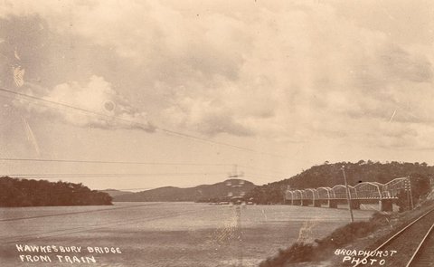 Hawkesbury Bridge from train, 1900–27