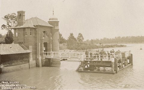 The Wharf The Walker Hospital Parramatta River including The Thomas Walker Convalescent Hospital, 1900–27