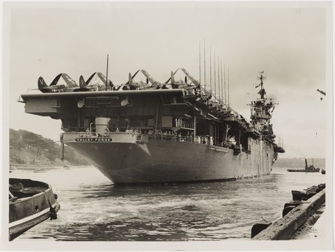 Aircraft carrier USS Valley Forge, Sydney Harbour, 1948
