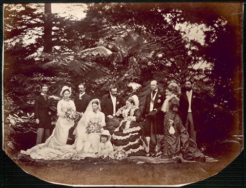 Finlay wedding bridal party (7 August 1878)