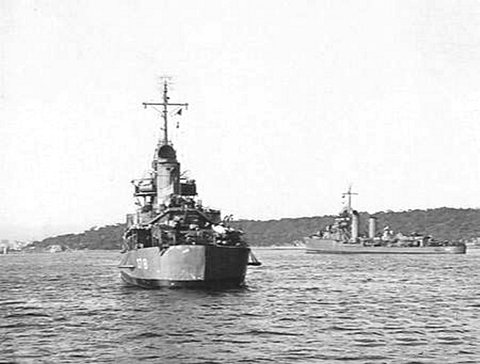 USS Smith (DD-378) and Dunlap (DD-384) at Sydney c1943, c. 1943