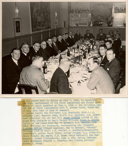 First Commercial Flight into Sydney 25th Anniversary Dinner, 1949
