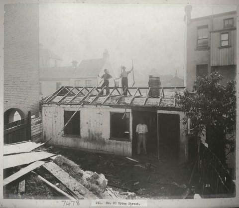 Views taken during Cleansing Operations, Quarantine Area, No. 20 Upton Place, Sydney (NSW), c. 1900