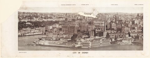City of sydney - Circular Quay, Colonial Secretary's Office, Custom's House, Lands Office, Hotel Australia, 1915