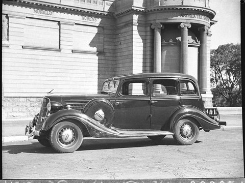 1934 Hudson Terraplane car taken for Liberty and Fosters Motors for Telegraph classified ads, 1937