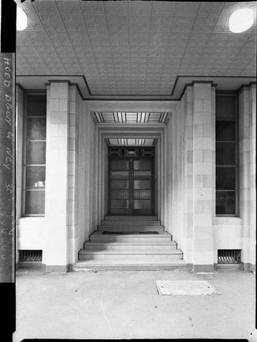 A sixstep entrance porch from footpath NSW Leagues Club for Building Publishing Co, 1938