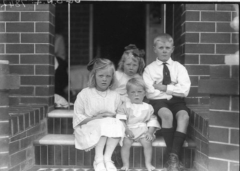 A study of four children two girls and two boys, 1930s