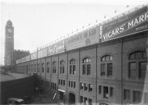 Advertising signs at Central, 1930s