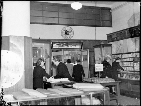 Air circulator at McCathies taken for Duval Advertising, 1947