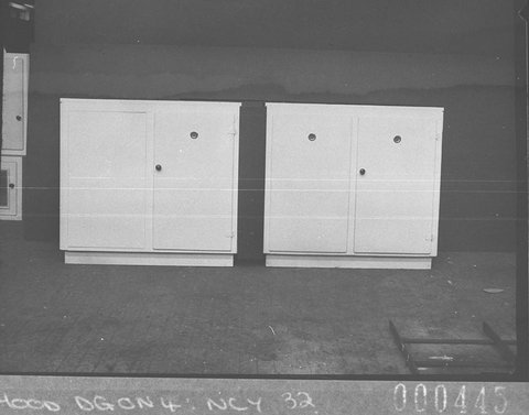 All steel kitchen cabinets, 1945