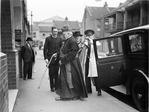 Archbishop Kelly Catholic Archbishop of Sydney with some of his clergy, c. 1934