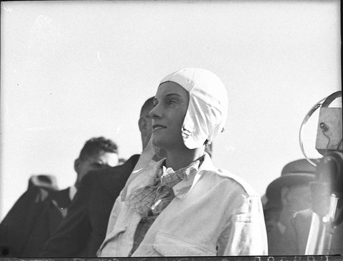 Arrival of Jean Batten, 1936