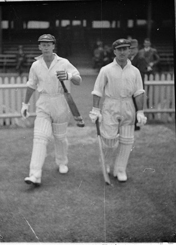 Australian cricketers Badcock and Brown, 1936