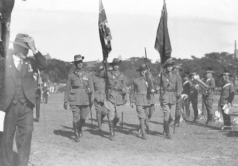 Battalion Colour Party, 1930