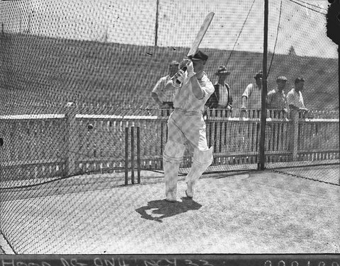 Batting practice NSW v Victoria cricket, 1935