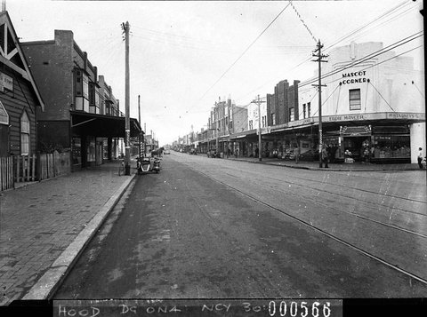 Botany Road Mascot showing Mascot Corner taken for Mascot Council, 1938