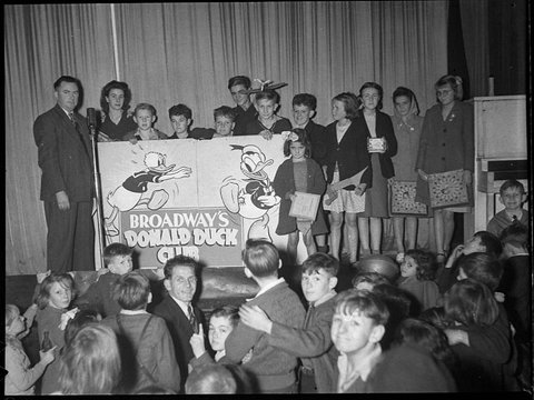 Broadway Theatres Donald Duck Club taken for Acme Theatres, 1945