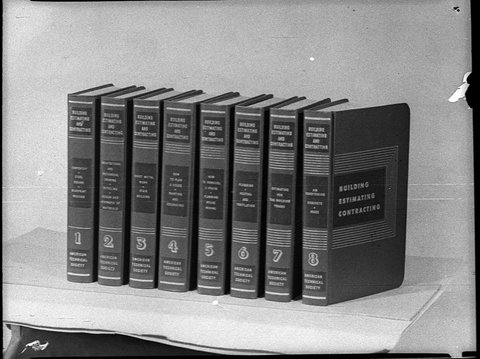 Building books Building estimating and contracting 8 vols American Technical Society, 1945