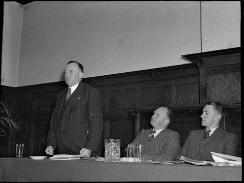 Butter conference Sargents taken for Farmer and Settler, 1947