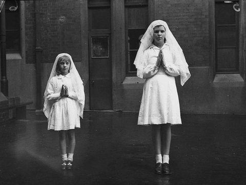 Childrens first communion St Francis de Sales Surry Hills taken for Sister Mary Irene, 1944