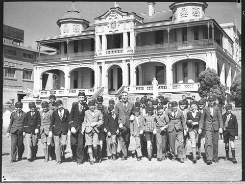 Commonwealth Tours Mr Marie and boys visit Nestles Ltd, 1937