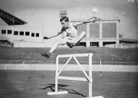 Competitor in the 120 yards hurdles PSAAA Sports, 1934
