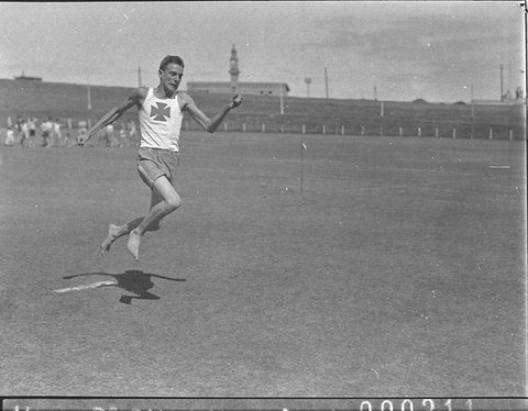 Competitor in the longjump Christian Brothers Sports, 1935