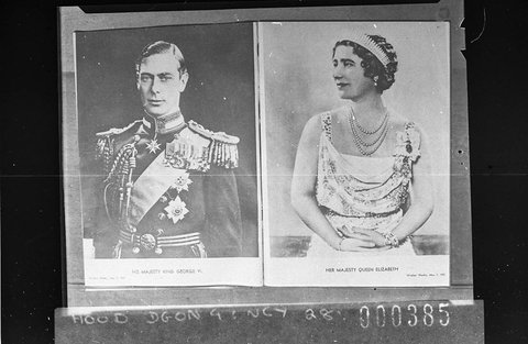 Coronation portraits of George VI and Queen Elizabeth, 1936