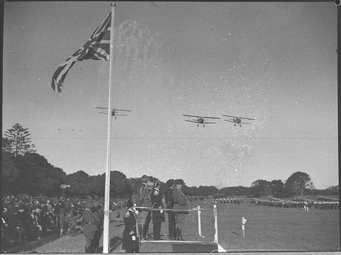 Coronation review at Centennial Park, 1937