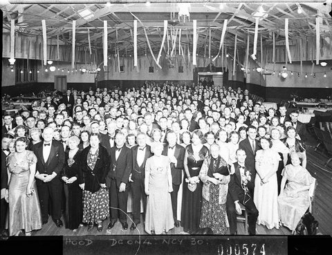 Crowd of dancers on the floor at Mascot Town Hall taken for Mascot Council, 1938