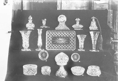 Crystal glassware for the boudoir, 1930s