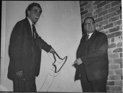 Dadswell at cultural meeting, 1956