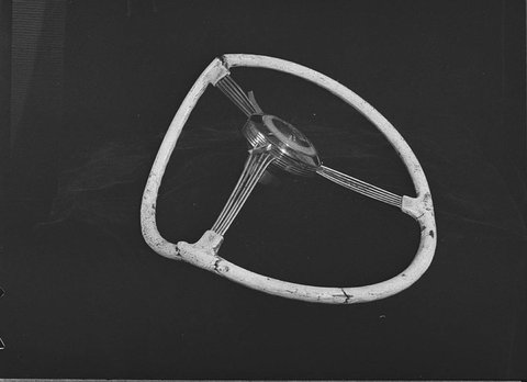 Damaged steering wheel, 1945