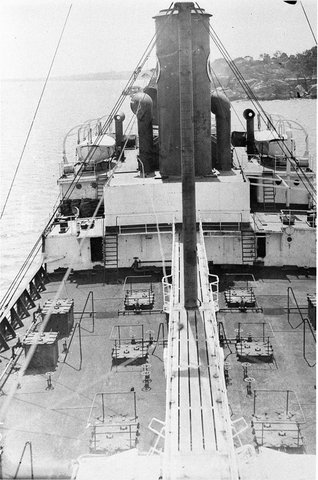 Deck of oil tanker Woensdrecht, 1930s