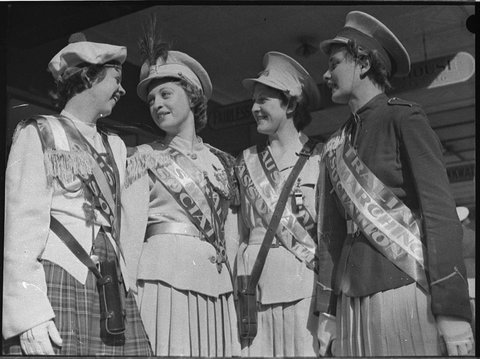 Dedication and presentation of colours Australian Girls Marching Association, 1955
