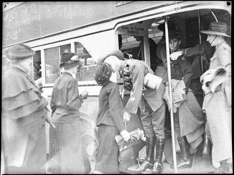 Departure of troops for Ingleburn, 1939