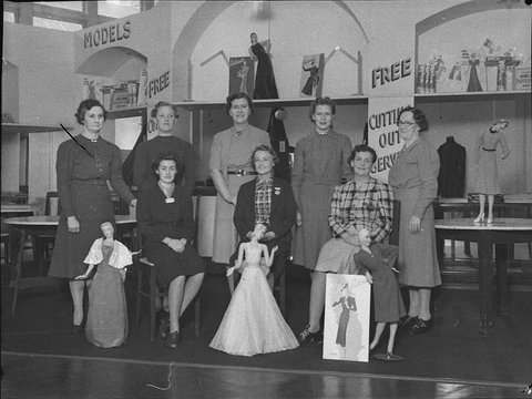 Dress material and pattern department staff, 1940