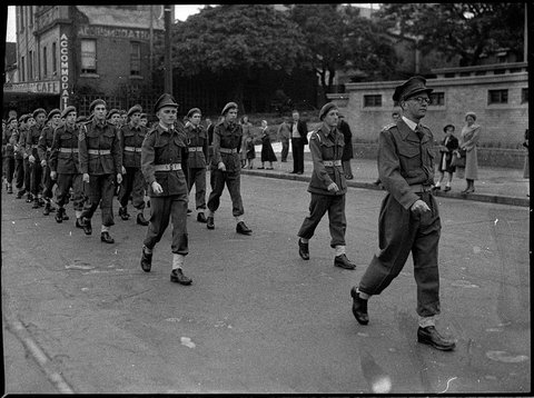 Empire Day March Hunter Street Newcastle, 1952