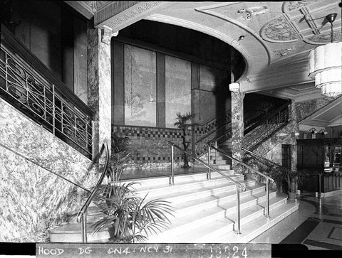 Entrance foyer and stairs Kings Cross Theatre, 1940