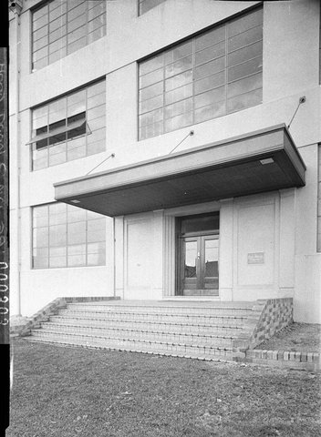 Entrance steps to the Eveready factory, 1937