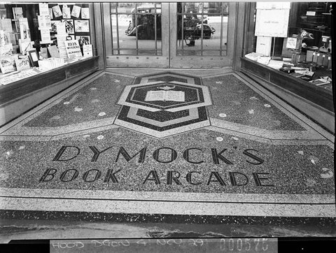 Entrance to Dymocks Book Arcade Melocco Bros terrazzo paving, 1938