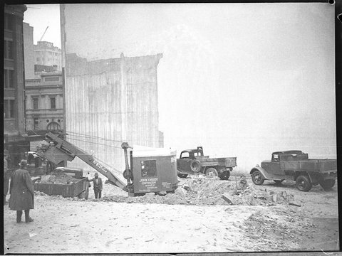 Excavations Temperance Hotel Hunter Street taken for Stephen Taylor, 1937