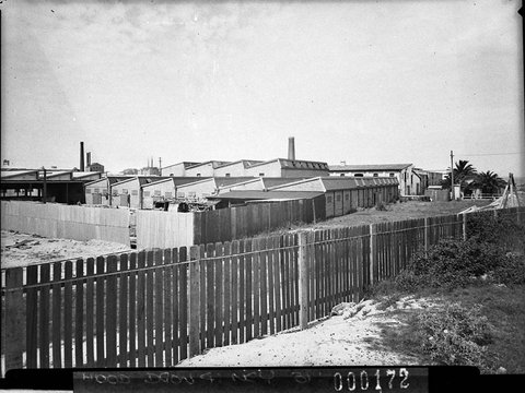 Exterior of the Australian Wool Products Ltd wool treatment fleecing works, 1940