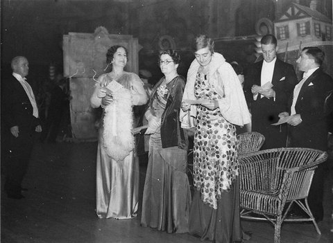 Female staff members presented with cheques Jubilee Ball 1935