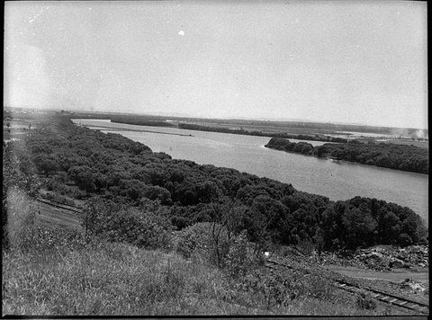 Filling up Platts Channel, 1953