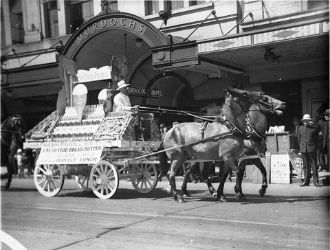 Fresh Food Ice Companys float, 1930s