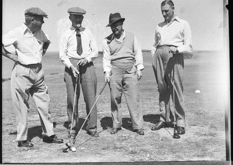 Golf at NSW Golf Links at La Perouse taken for Golf in Australia, 1937